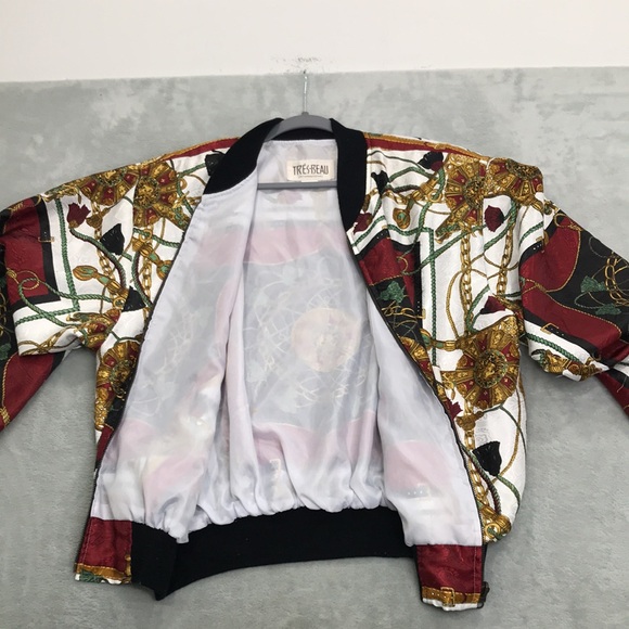 Tres-Beau International Polyester abstract windbreaker L/XL - Picture 3 of 12